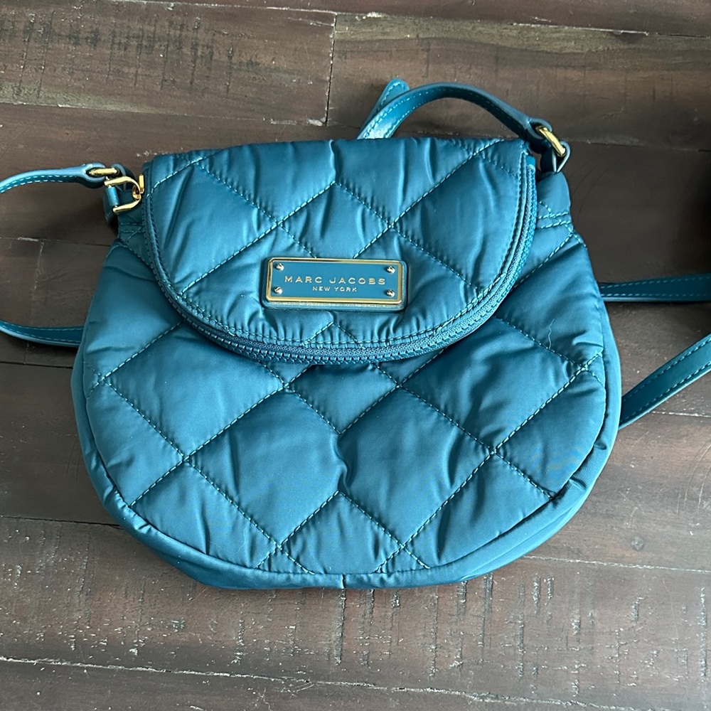 Marc Jacobs Teal Quilted Crossbody Bag